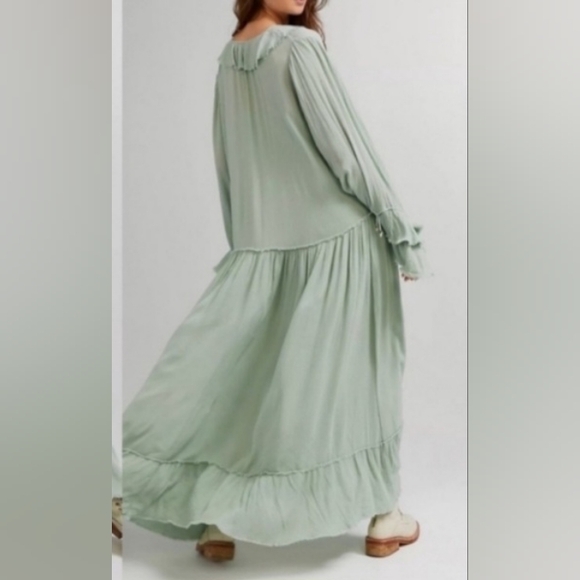 FREE PEOPLE SWEET DARLIN Maxi Dress Womens Size Small SEE MEASUREMENTS - Picture 3 of 11